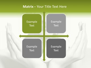 A Woman Holding A Plant In Her Hands PowerPoint Template