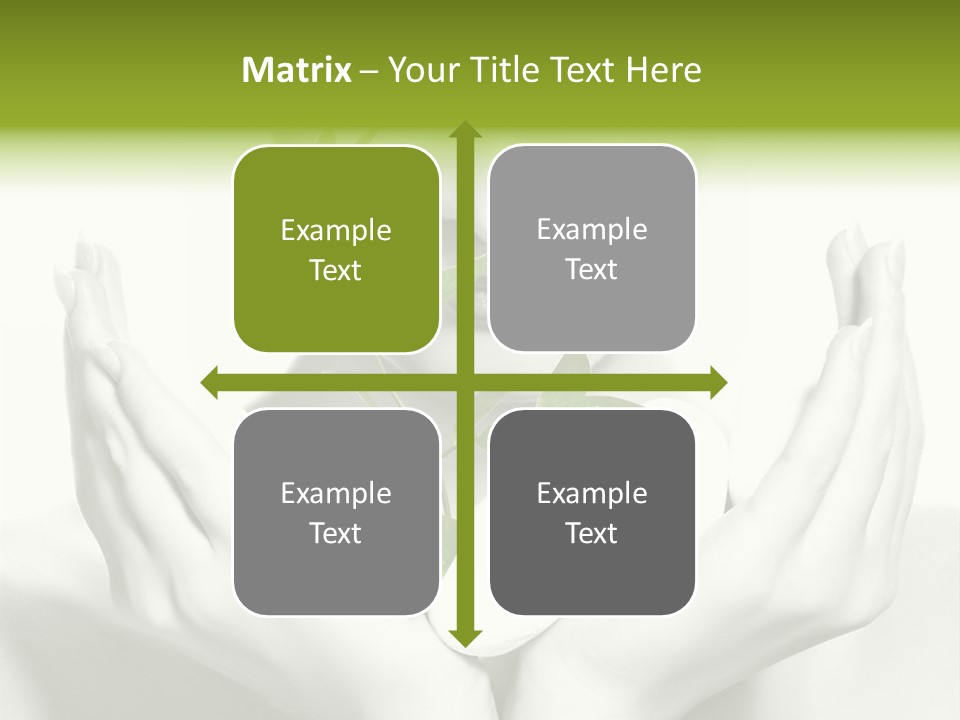 A Woman Holding A Plant In Her Hands PowerPoint Template