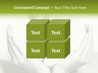 A Woman Holding A Plant In Her Hands PowerPoint Template