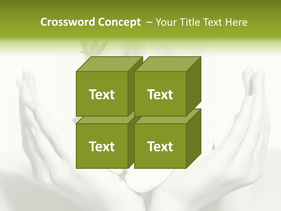 A Woman Holding A Plant In Her Hands PowerPoint Template
