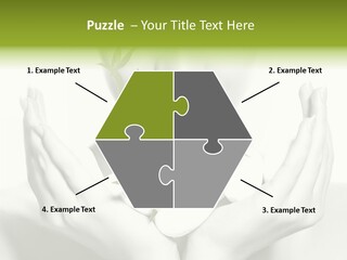 A Woman Holding A Plant In Her Hands PowerPoint Template