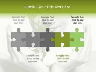 A Woman Holding A Plant In Her Hands PowerPoint Template