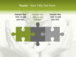 A Woman Holding A Plant In Her Hands PowerPoint Template