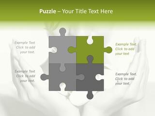A Woman Holding A Plant In Her Hands PowerPoint Template