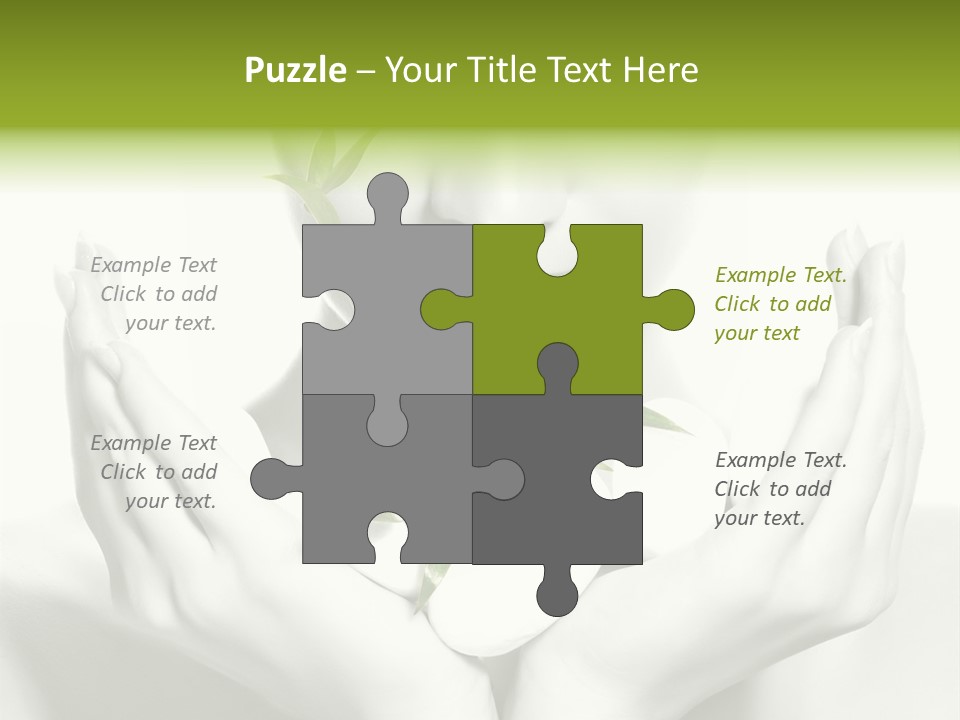 A Woman Holding A Plant In Her Hands PowerPoint Template