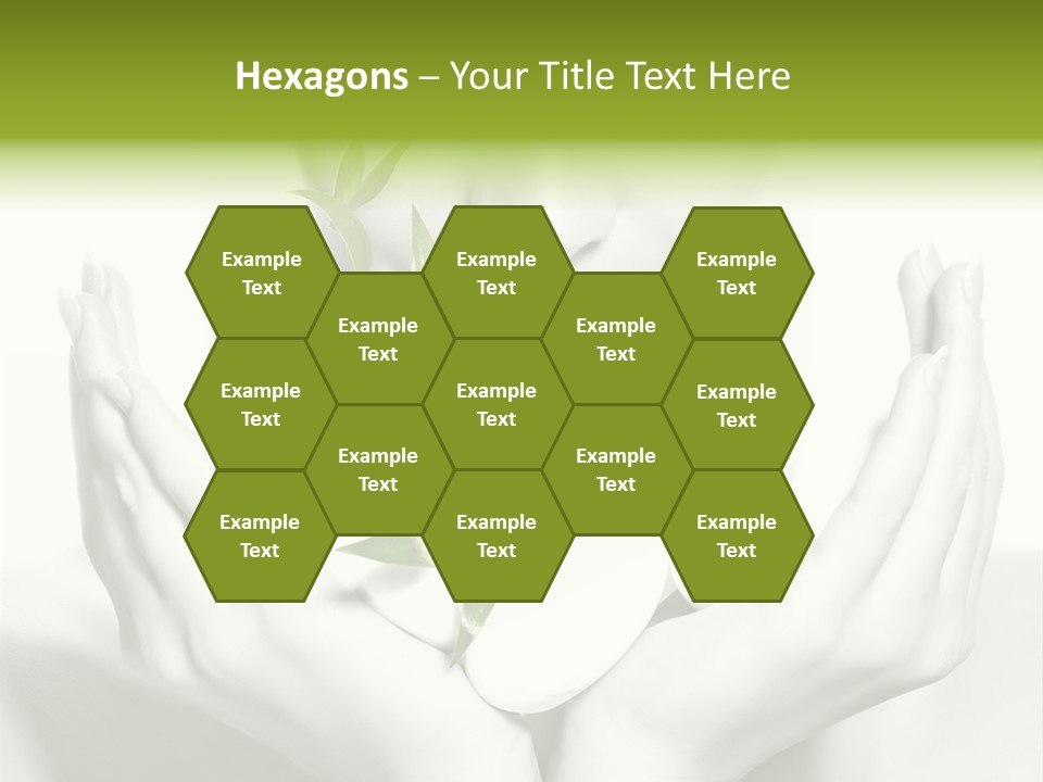 A Woman Holding A Plant In Her Hands PowerPoint Template