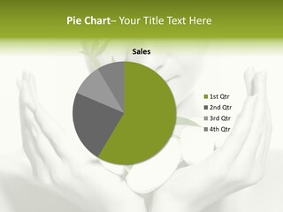 A Woman Holding A Plant In Her Hands PowerPoint Template