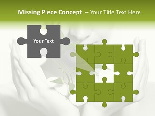 A Woman Holding A Plant In Her Hands PowerPoint Template
