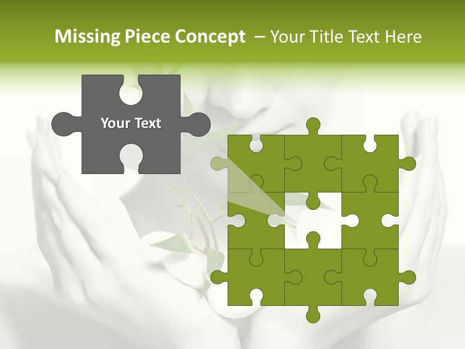 A Woman Holding A Plant In Her Hands PowerPoint Template