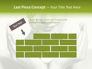 A Woman Holding A Plant In Her Hands PowerPoint Template