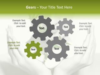 A Woman Holding A Plant In Her Hands PowerPoint Template