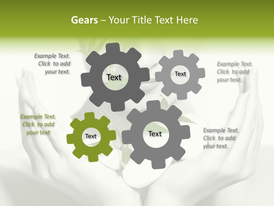 A Woman Holding A Plant In Her Hands PowerPoint Template