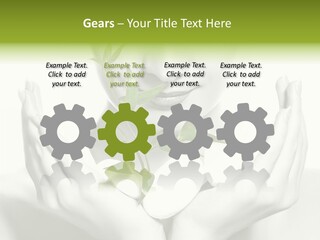 A Woman Holding A Plant In Her Hands PowerPoint Template
