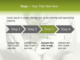 A Woman Holding A Plant In Her Hands PowerPoint Template