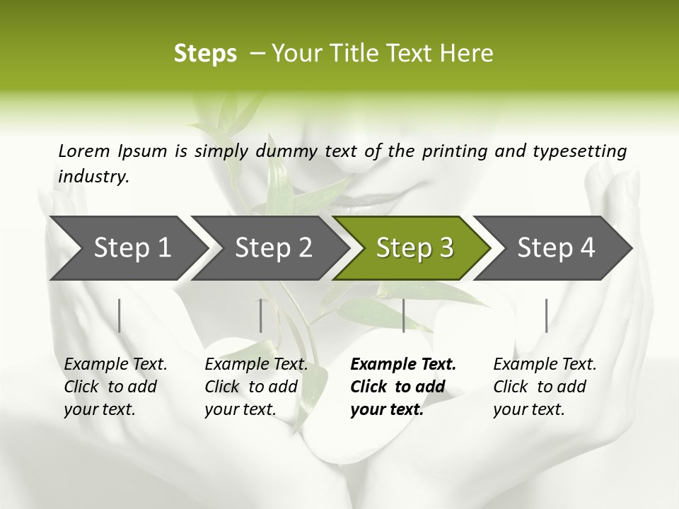 A Woman Holding A Plant In Her Hands PowerPoint Template