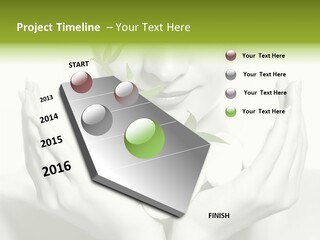 A Woman Holding A Plant In Her Hands PowerPoint Template
