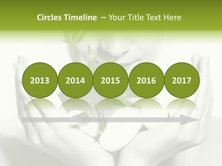 A Woman Holding A Plant In Her Hands PowerPoint Template