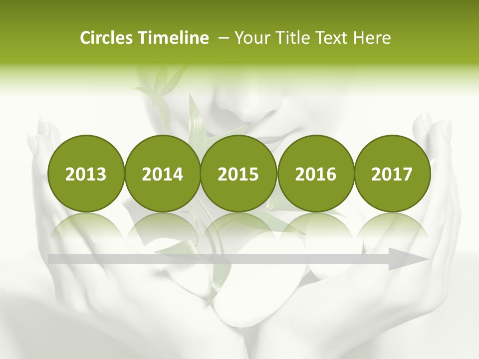 A Woman Holding A Plant In Her Hands PowerPoint Template