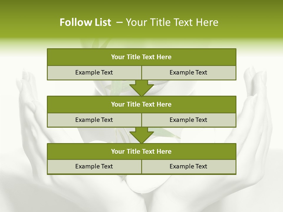 A Woman Holding A Plant In Her Hands PowerPoint Template