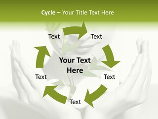 A Woman Holding A Plant In Her Hands PowerPoint Template