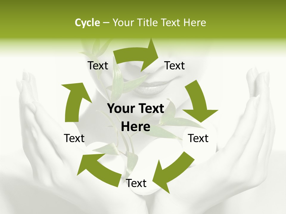 A Woman Holding A Plant In Her Hands PowerPoint Template