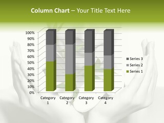 A Woman Holding A Plant In Her Hands PowerPoint Template