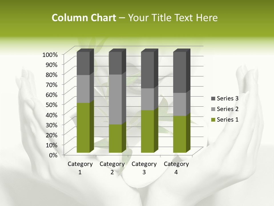 A Woman Holding A Plant In Her Hands PowerPoint Template