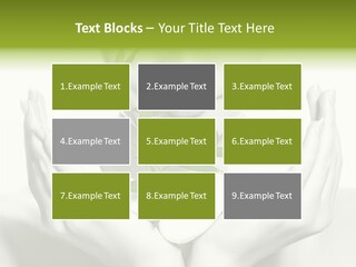 A Woman Holding A Plant In Her Hands PowerPoint Template