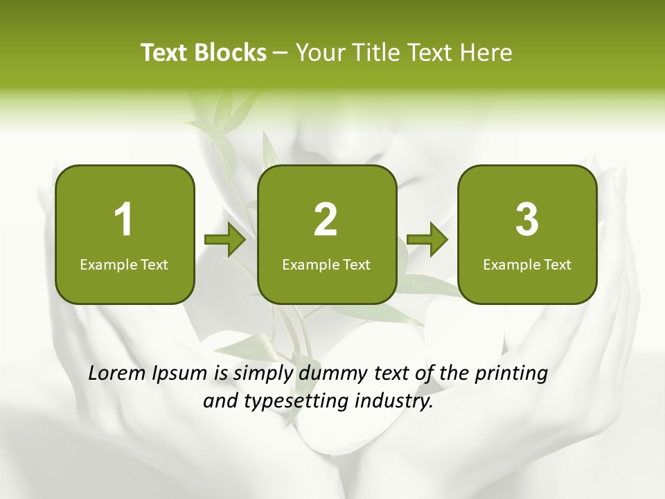 A Woman Holding A Plant In Her Hands PowerPoint Template