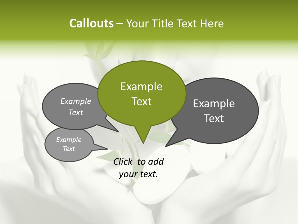 A Woman Holding A Plant In Her Hands PowerPoint Template