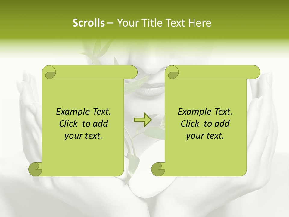 A Woman Holding A Plant In Her Hands PowerPoint Template