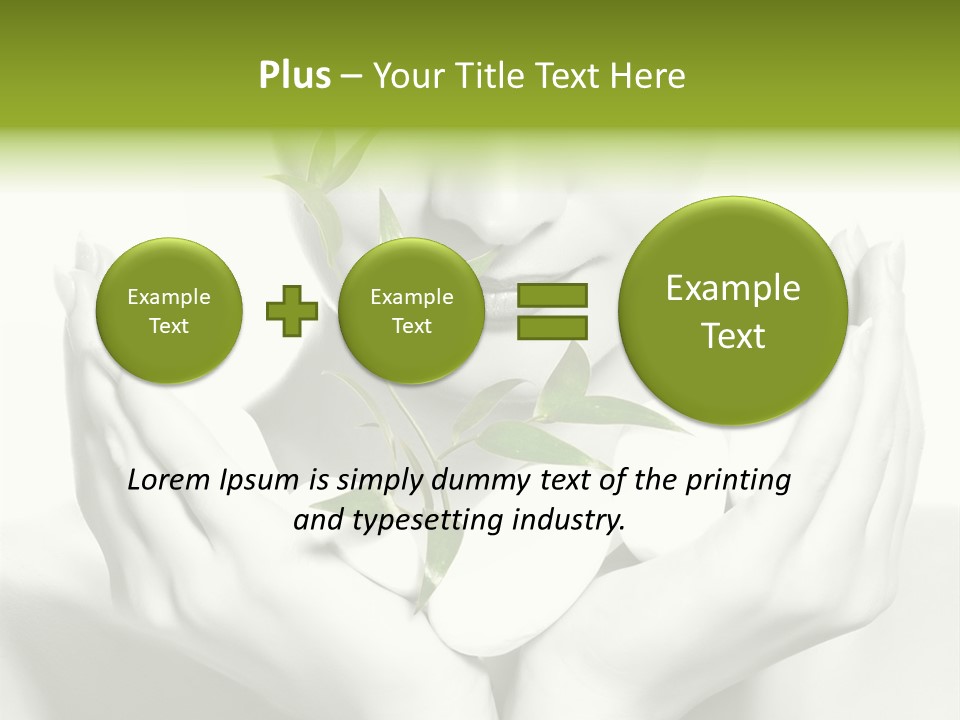 A Woman Holding A Plant In Her Hands PowerPoint Template