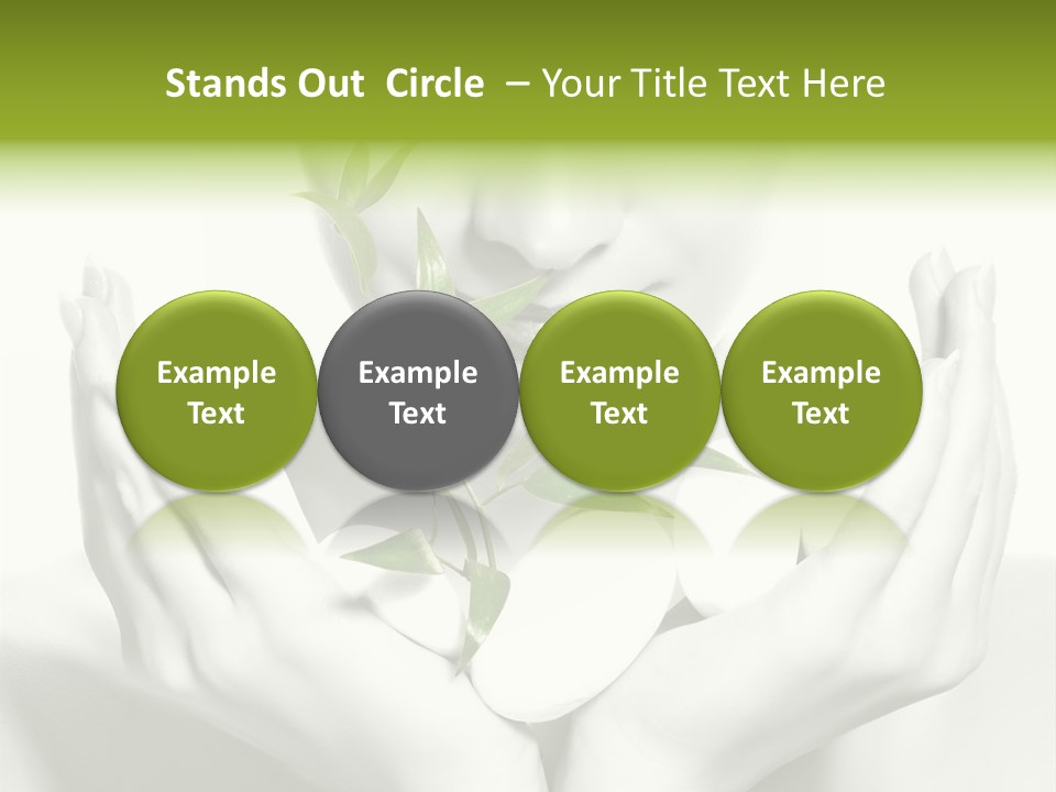 A Woman Holding A Plant In Her Hands PowerPoint Template