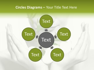 A Woman Holding A Plant In Her Hands PowerPoint Template