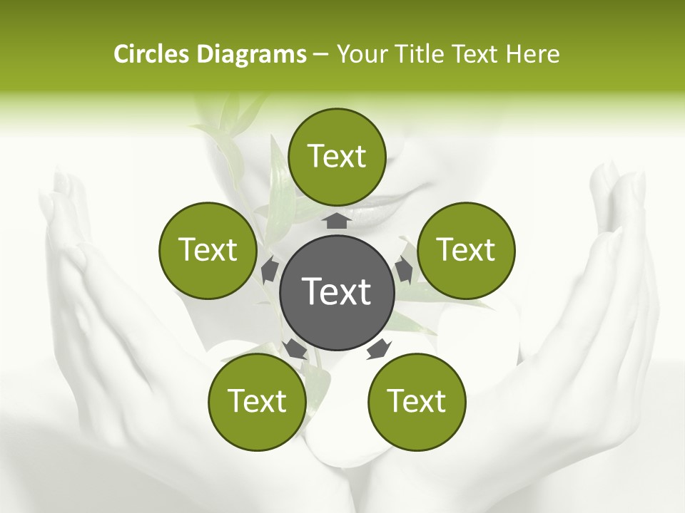 A Woman Holding A Plant In Her Hands PowerPoint Template