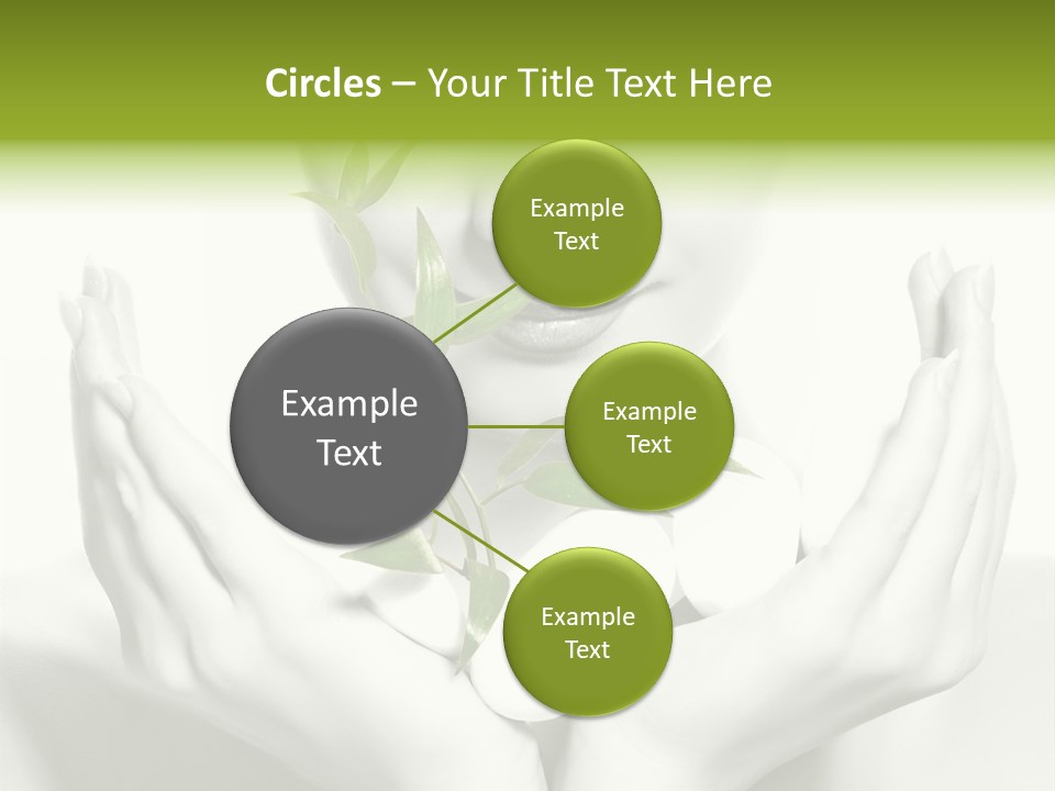 A Woman Holding A Plant In Her Hands PowerPoint Template