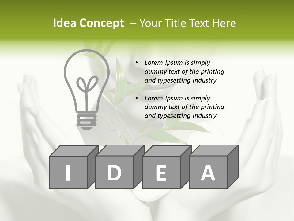 A Woman Holding A Plant In Her Hands PowerPoint Template