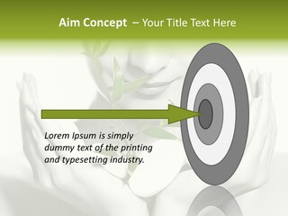 A Woman Holding A Plant In Her Hands PowerPoint Template