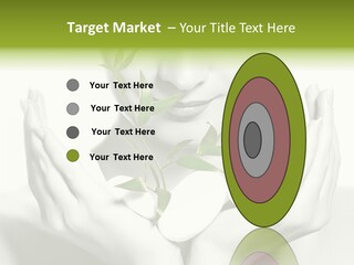 A Woman Holding A Plant In Her Hands PowerPoint Template