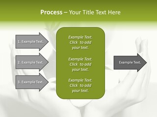 A Woman Holding A Plant In Her Hands PowerPoint Template