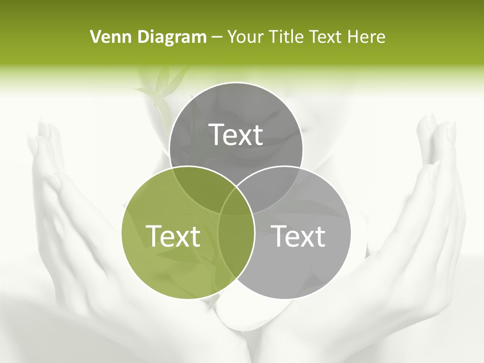 A Woman Holding A Plant In Her Hands PowerPoint Template