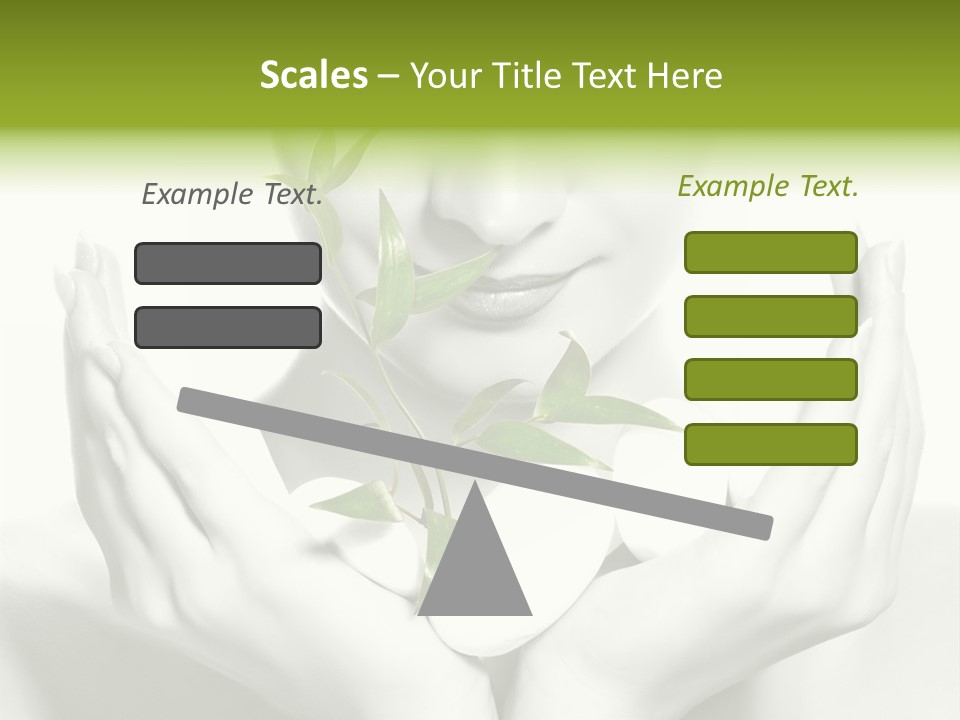A Woman Holding A Plant In Her Hands PowerPoint Template