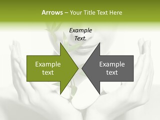 A Woman Holding A Plant In Her Hands PowerPoint Template
