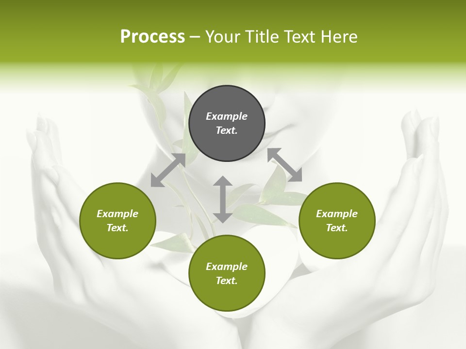 A Woman Holding A Plant In Her Hands PowerPoint Template
