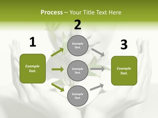 A Woman Holding A Plant In Her Hands PowerPoint Template