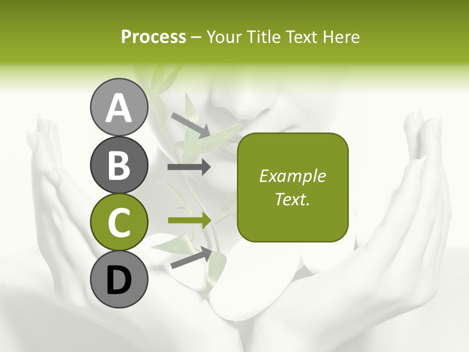 A Woman Holding A Plant In Her Hands PowerPoint Template
