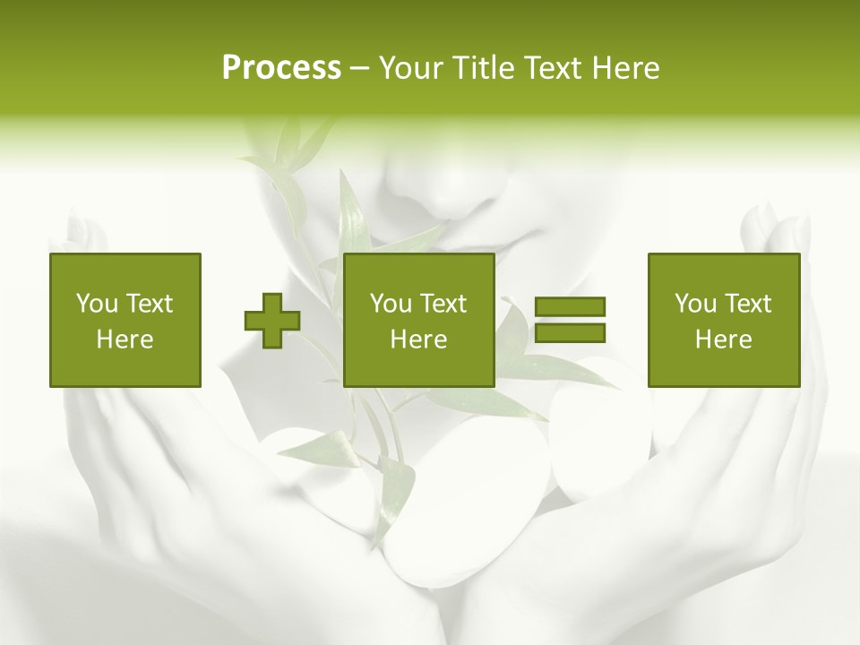 A Woman Holding A Plant In Her Hands PowerPoint Template