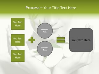 A Woman Holding A Plant In Her Hands PowerPoint Template