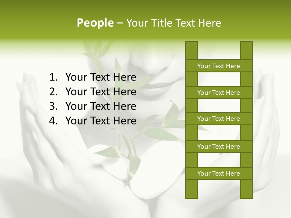 A Woman Holding A Plant In Her Hands PowerPoint Template