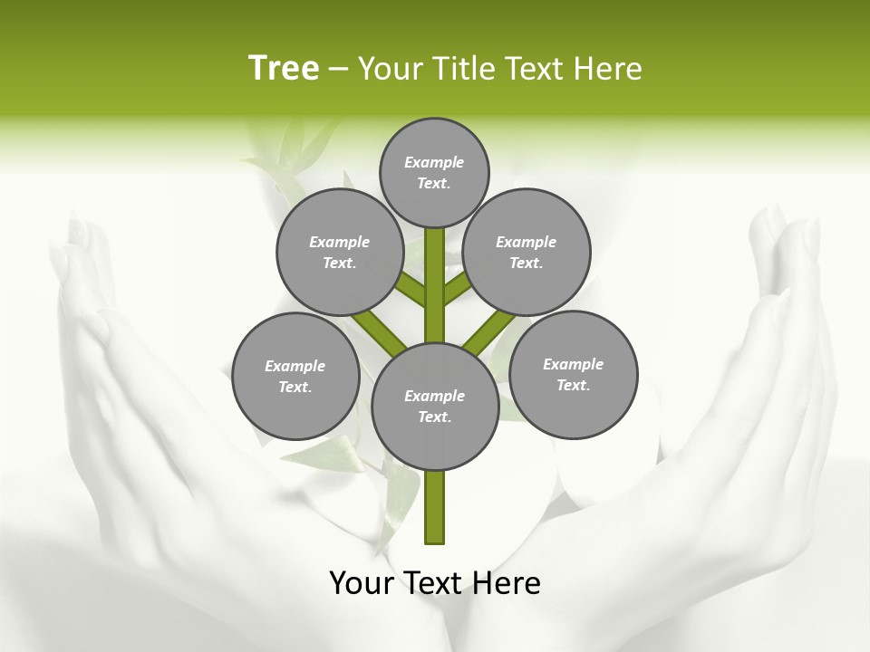 A Woman Holding A Plant In Her Hands PowerPoint Template